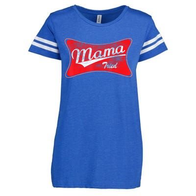 Vintage Mama Tried Gift Funny Retro Country Outlaw Music Gift Enza Ladies Jersey Football T-Shirt