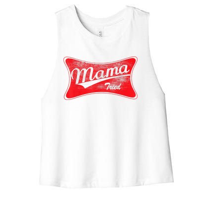 Vintage Mama Tried Gift Funny Retro Country Outlaw Music Gift Women's Racerback Cropped Tank