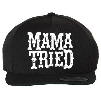 VINTAGE Mama Tried Country Outlaw Music TShirts Wool Snapback Cap