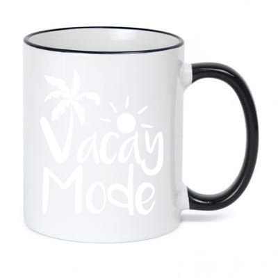 Vacay Mode Tropical Vacation 11oz Black Color Changing Mug