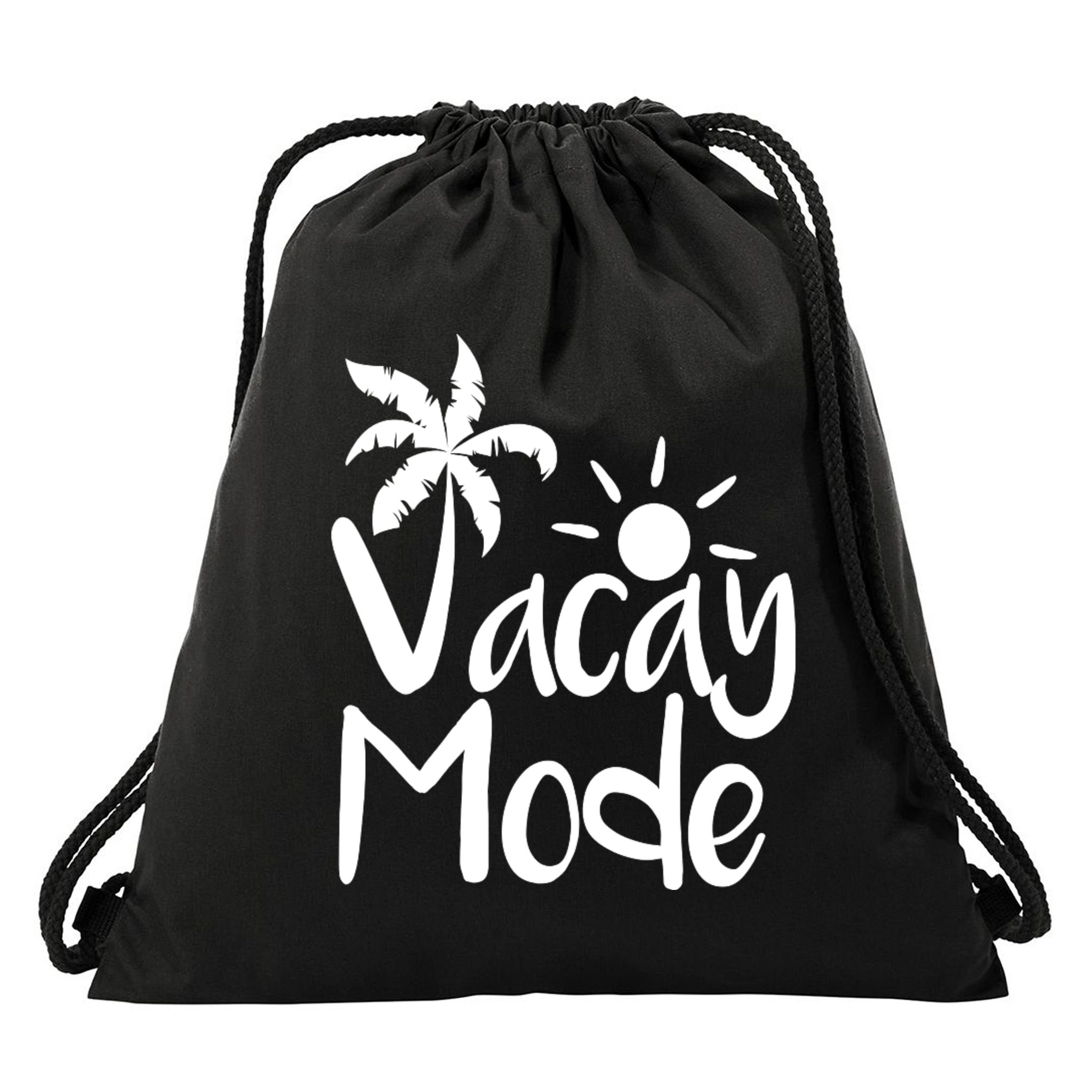 Vacay Mode Tropical Vacation Drawstring Bag