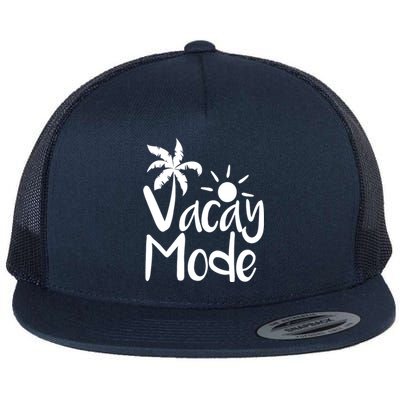 Vacay Mode Tropical Vacation Flat Bill Trucker Hat