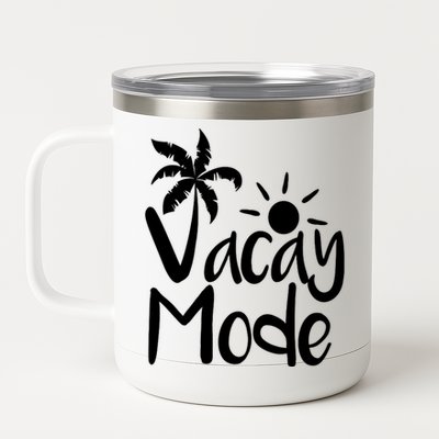 Vacay Mode Tropical Vacation 12 oz Stainless Steel Tumbler Cup