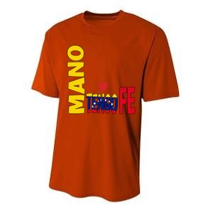 Venezuela Mano Tengo Fe Vinotinto Performance Sprint T-Shirt