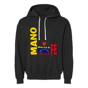 Venezuela Mano Tengo Fe Vinotinto Garment-Dyed Fleece Hoodie