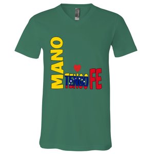 Venezuela Mano Tengo Fe Vinotinto V-Neck T-Shirt