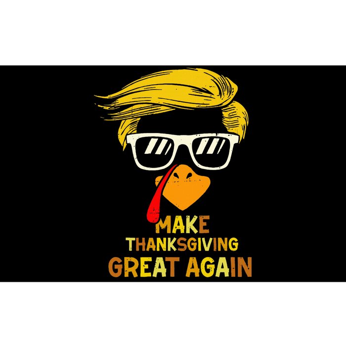 Vintage Make Thanksgiving Great Again Turkey Trump Face 2024 Bumper Sticker