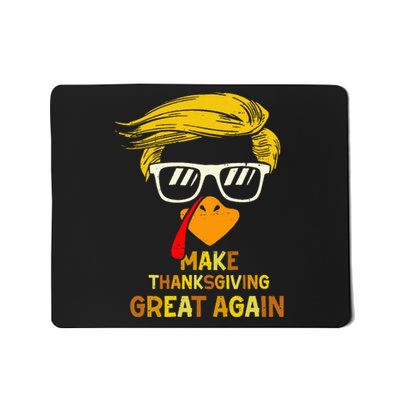 Vintage Make Thanksgiving Great Again Turkey Trump Face 2024 Mousepad