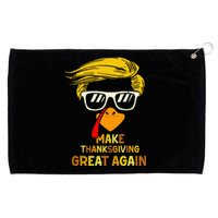 Vintage Make Thanksgiving Great Again Turkey Trump Face 2024 Grommeted Golf Towel