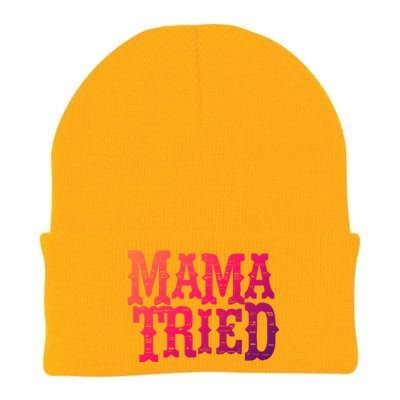 Vintage Mama Tried Country Outlaw Music Gift Knit Cap Winter Beanie