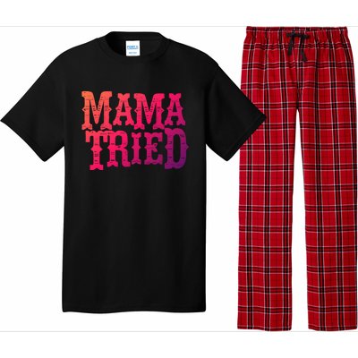 Vintage Mama Tried Country Outlaw Music Gift Pajama Set