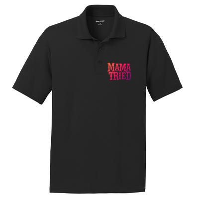 Vintage Mama Tried Country Outlaw Music Gift PosiCharge RacerMesh Polo