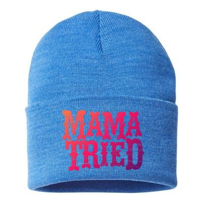 Vintage Mama Tried Country Outlaw Music Gift Sustainable Knit Beanie