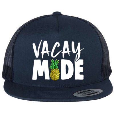 Vacay Mode Tropical Summer Vibes Fruit Gift Flat Bill Trucker Hat