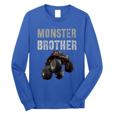 Vintage Monster Truck Brother Family Bro Bruh Mom Dad Team Cute Gift Long Sleeve Shirt