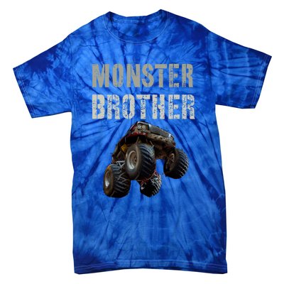 Vintage Monster Truck Brother Family Bro Bruh Mom Dad Team Cute Gift Tie-Dye T-Shirt