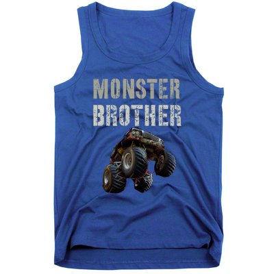 Vintage Monster Truck Brother Family Bro Bruh Mom Dad Team Cute Gift Tank Top