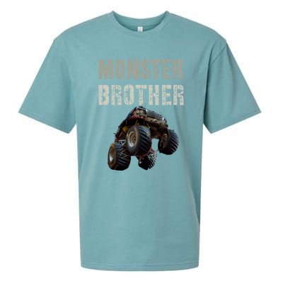 Vintage Monster Truck Brother Family Bro Bruh Mom Dad Team Cute Gift Sueded Cloud Jersey T-Shirt