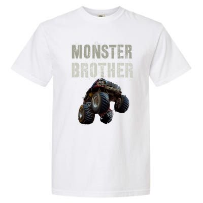 Vintage Monster Truck Brother Family Bro Bruh Mom Dad Team Cute Gift Garment-Dyed Heavyweight T-Shirt