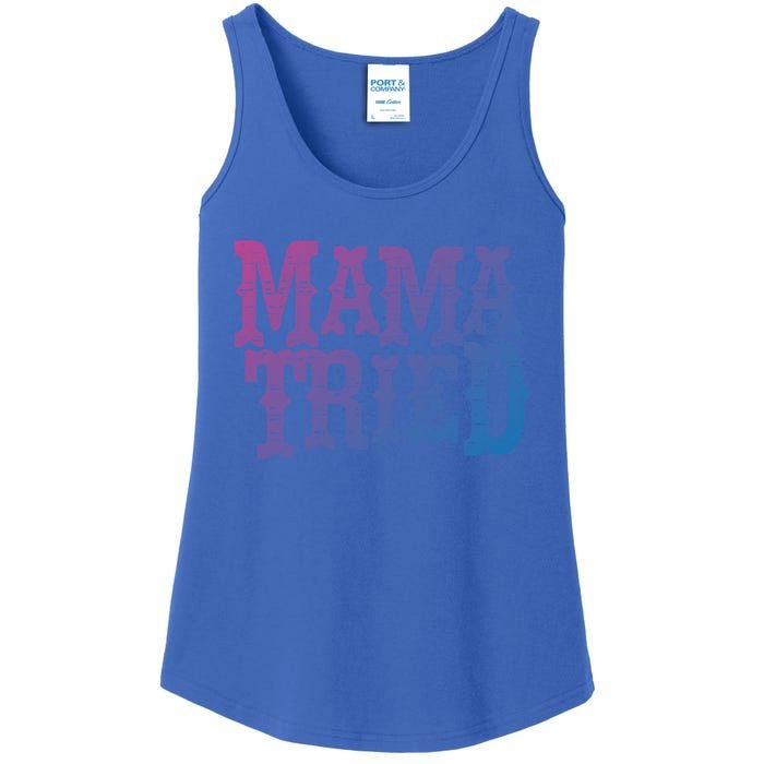 Vintage Mama Tried Country Outlaw Music Gift Ladies Essential Tank