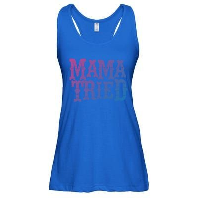 Vintage Mama Tried Country Outlaw Music Gift Ladies Essential Flowy Tank