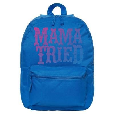 Vintage Mama Tried Country Outlaw Music Gift 16 in Basic Backpack