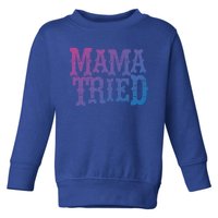 Vintage Mama Tried Country Outlaw Music Gift Toddler Sweatshirt