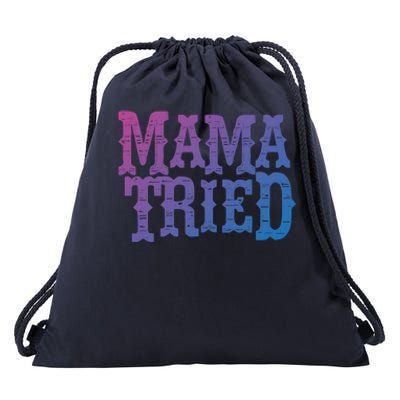 Vintage Mama Tried Country Outlaw Music Gift Drawstring Bag