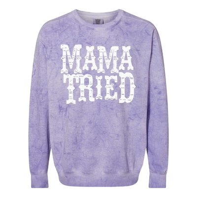 VINTAGE Mama Tried Country Outlaw Music Colorblast Crewneck Sweatshirt