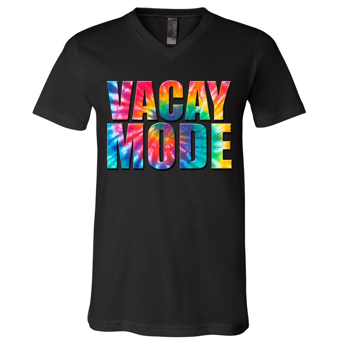 Vacay Mode Tie Dye Colorful Vacation V-Neck T-Shirt
