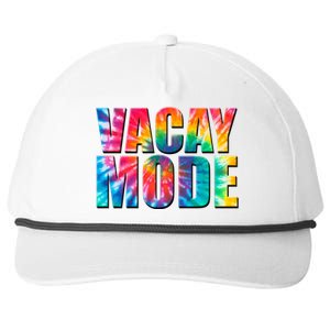 Vacay Mode Tie Dye Colorful Vacation Snapback Five-Panel Rope Hat