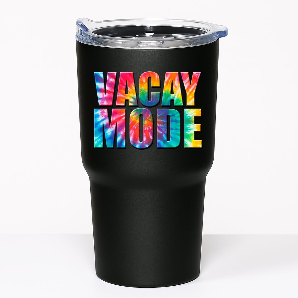Vacay Mode Tie Dye Colorful Vacation Tumbler