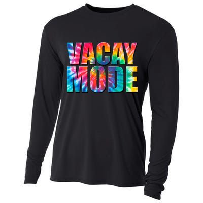 Vacay Mode Tie Dye Colorful Vacation Cooling Performance Long Sleeve Crew