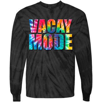 Vacay Mode Tie Dye Colorful Vacation Tie-Dye Long Sleeve Shirt