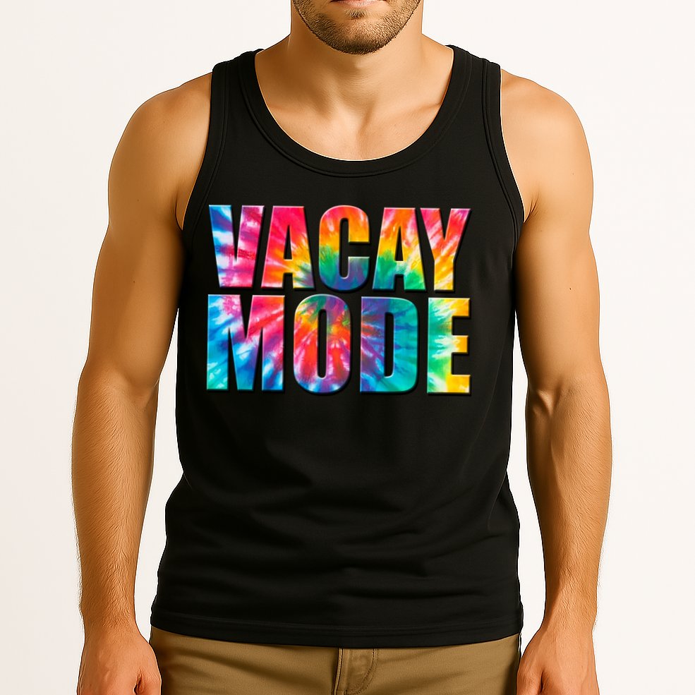Vacay Mode Tie Dye Colorful Vacation Tank Top