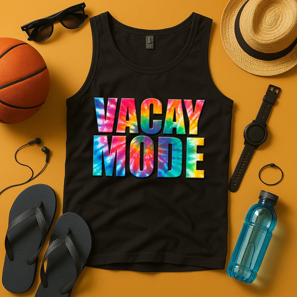 Vacay Mode Tie Dye Colorful Vacation Tank Top