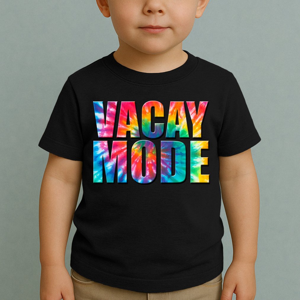 Vacay Mode Tie Dye Colorful Vacation Toddler T-Shirt