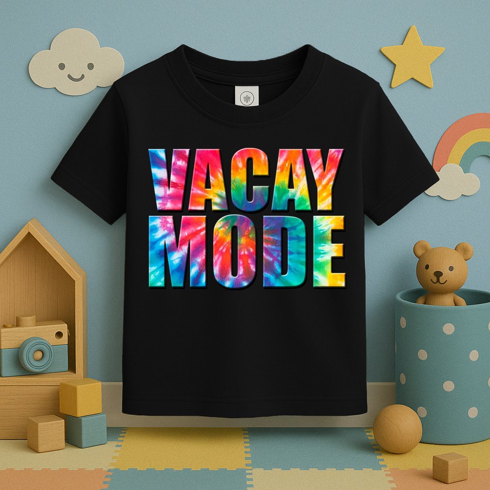Vacay Mode Tie Dye Colorful Vacation Toddler T-Shirt