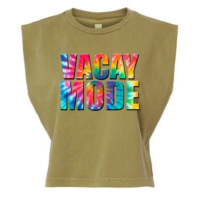 Vacay Mode Tie Dye Colorful Vacation Garment-Dyed Women's Muscle Tee