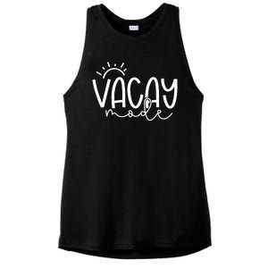 Vacay Mode Tropical Vacation Ladies PosiCharge Tri-Blend Wicking Tank