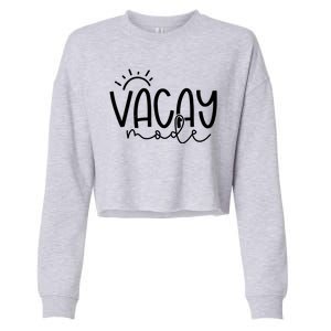 Vacay Mode Tropical Vacation Cropped Pullover Crew