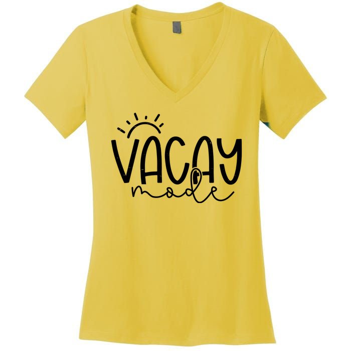 Vacay Mode Tropical Vacation Women's V-Neck T-Shirt