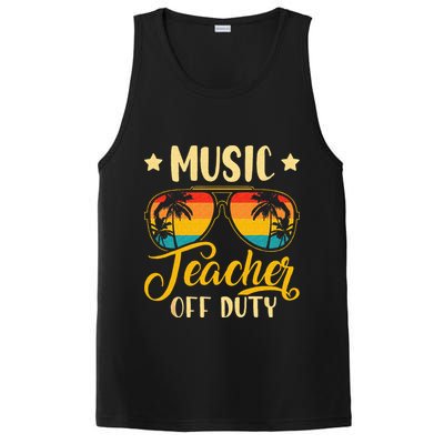 Vintage Music Teacher Off Duty Last Day Of School Summer PosiCharge Competitor Tank