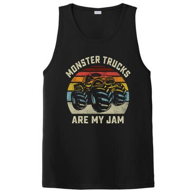 Vintage Monster Truck Retro Style Monster Trucks Are My Jam Gift PosiCharge Competitor Tank