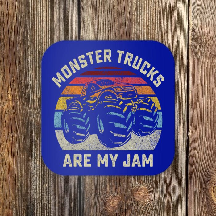 Vintage Monster Truck Retro Style Monster Trucks Are My Jam Gift Coaster