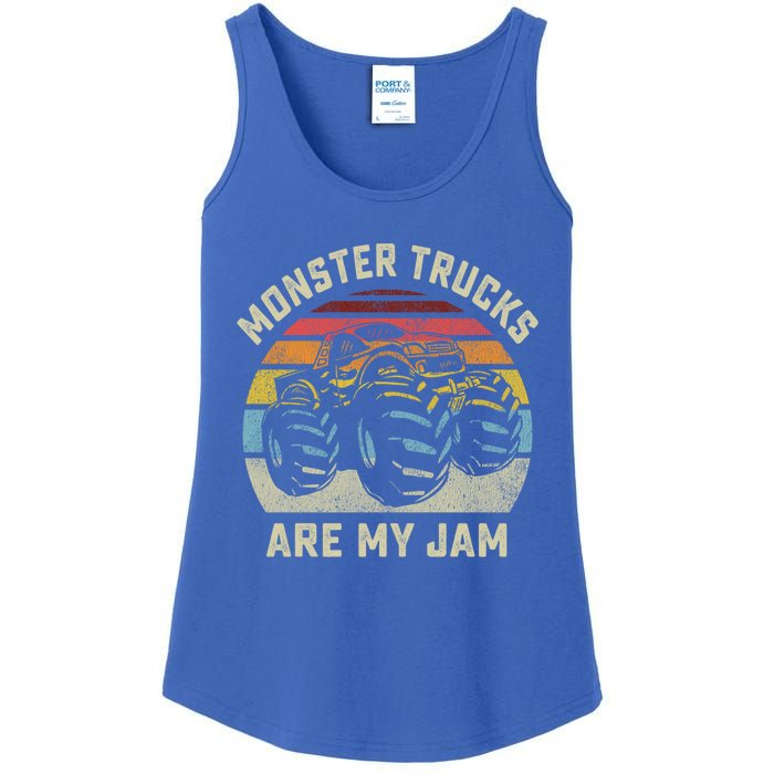 Vintage Monster Truck Retro Style Monster Trucks Are My Jam Gift Ladies Essential Tank