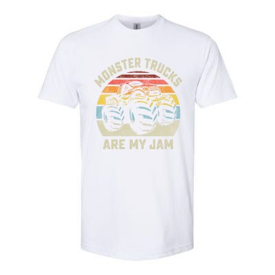 Vintage Monster Truck Retro Style Monster Trucks Are My Jam Gift Softstyle CVC T-Shirt