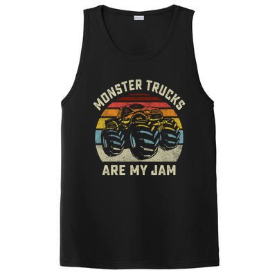 Vintage Monster Truck Retro Style Monster Trucks Are My Jam Gift PosiCharge Competitor Tank