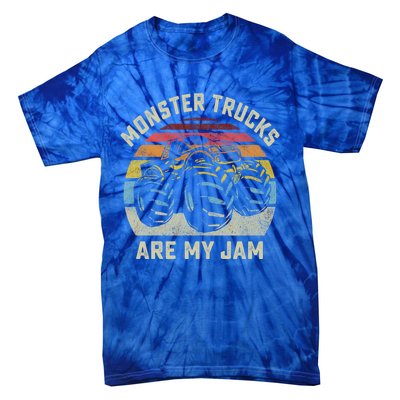 Vintage Monster Truck Retro Style Monster Trucks Are My Jam Gift Tie-Dye T-Shirt