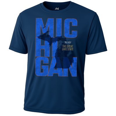 Vintage Michigan The Great Lake State Performance Shirt